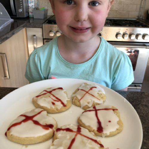 Jack and Sophie made St Georges day biscuits 2